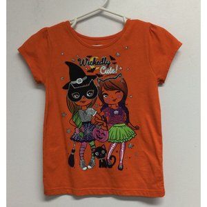 Toddler Girls Halloween T-shirt 3T Wickedly Cute Glitter Sparkly Graphic Tee Top